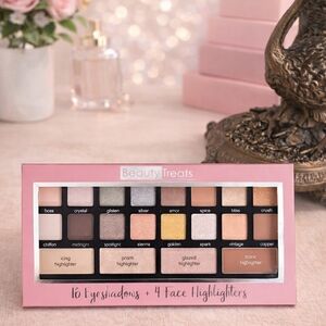 Beauty Treats 16-Color Eyeshadow Palette with Highlighters